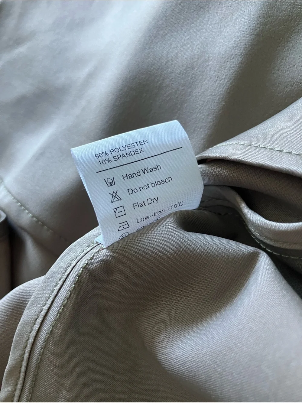 ELAA Muted Olive Green/Taupe Satin Long Sleeve A-Line Maxi Dress Size XXS-XS - Picture 9 of 12